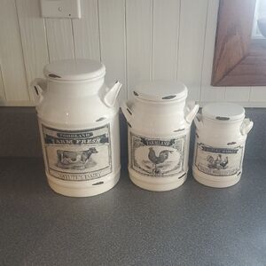 Hobby Lobby White Farmhouse Canister Set